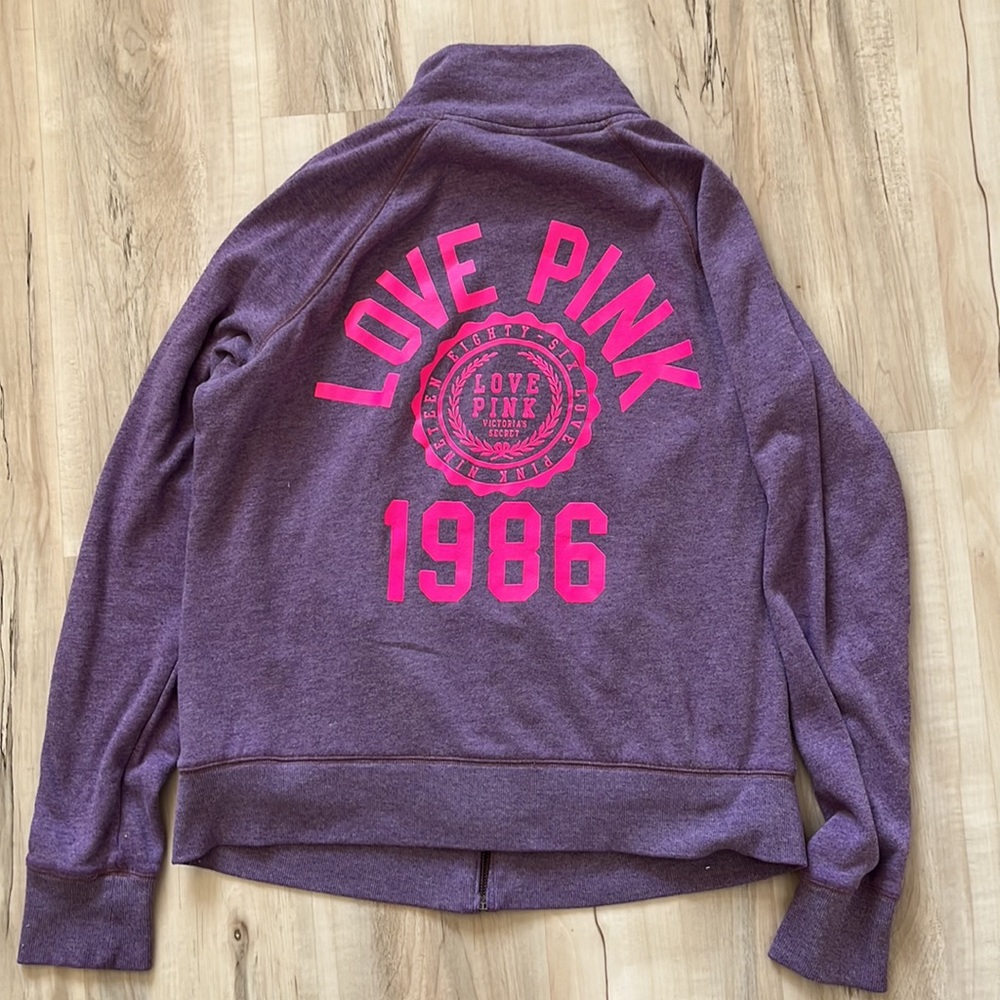 VS Pink Zip Sweatshirt - Picture 4 of 4